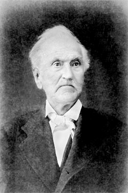 Photograph of David Whitmer in his later years, taken prior to his death in January 1888.